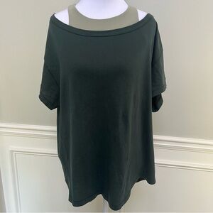 Fabletics Dark Green Oversized Tee S